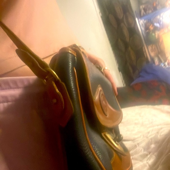 Vintage dooney and bourke navy saddlebag crossbody - Picture 3 of 14